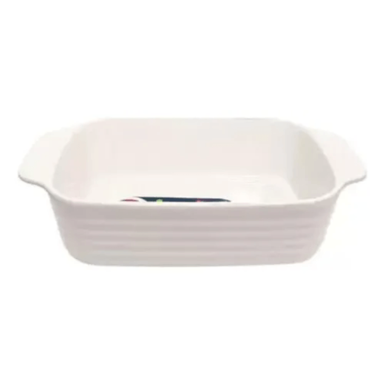 Assadeira Retangular Em Ceramica Branca 26Cm - Dolce Home.png